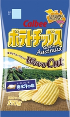 CALBEE - POTATO CHIPS - AUSTRALIA - ANTARTIC SALT - WAVE CUT - BIG